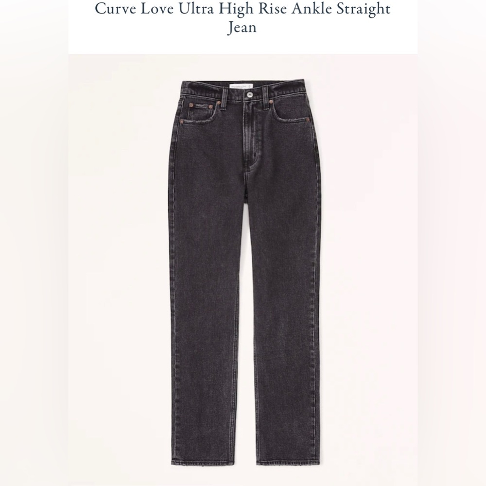Abercrombie curve love ultra high rise ankle straight jeans 28L